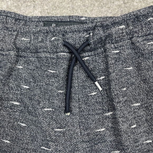 PUBLIC RECORD Terry Shorts Mens‎ Large Fish Shark AOP Drawstring Waist Knit - Picture 3 of 11